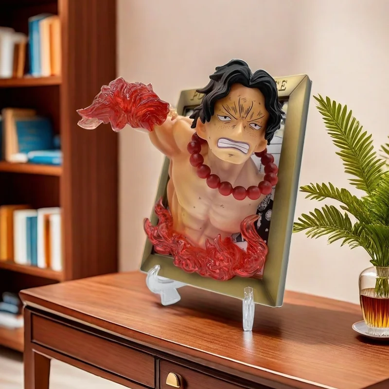 One Pieces King Sabo Ace Luffys Three Brothers Large Photo Frame Ornament Statue Handmade Model Ornament Toys Birthday Kids Gift view 2