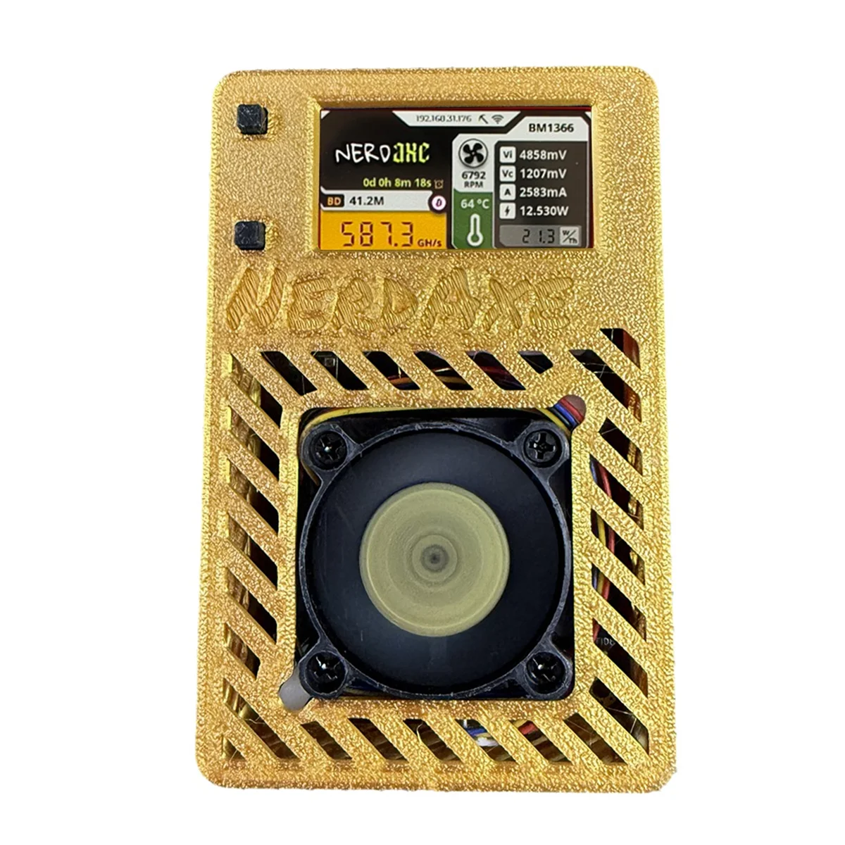 Hot Sale NerdAxe Miner Nerdminer 500Gh/S S19XP BM1366 ASIC Bitaxe Bitcoin Mini Miner Lottery Mining Miner with Display BR PLUG