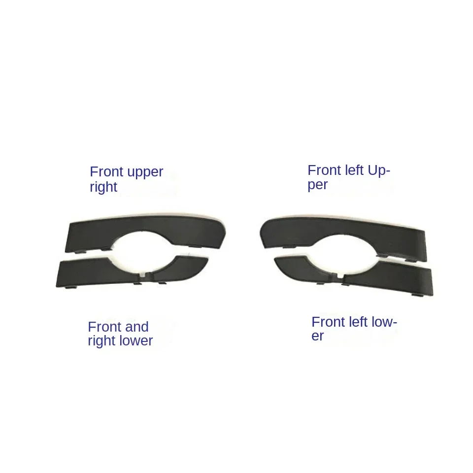 Applicable To Elantra Front Bumper Cover Decorative Panel for Models 04-05-06,fog Lamp Cover,black Stripe Upper Lower Borders