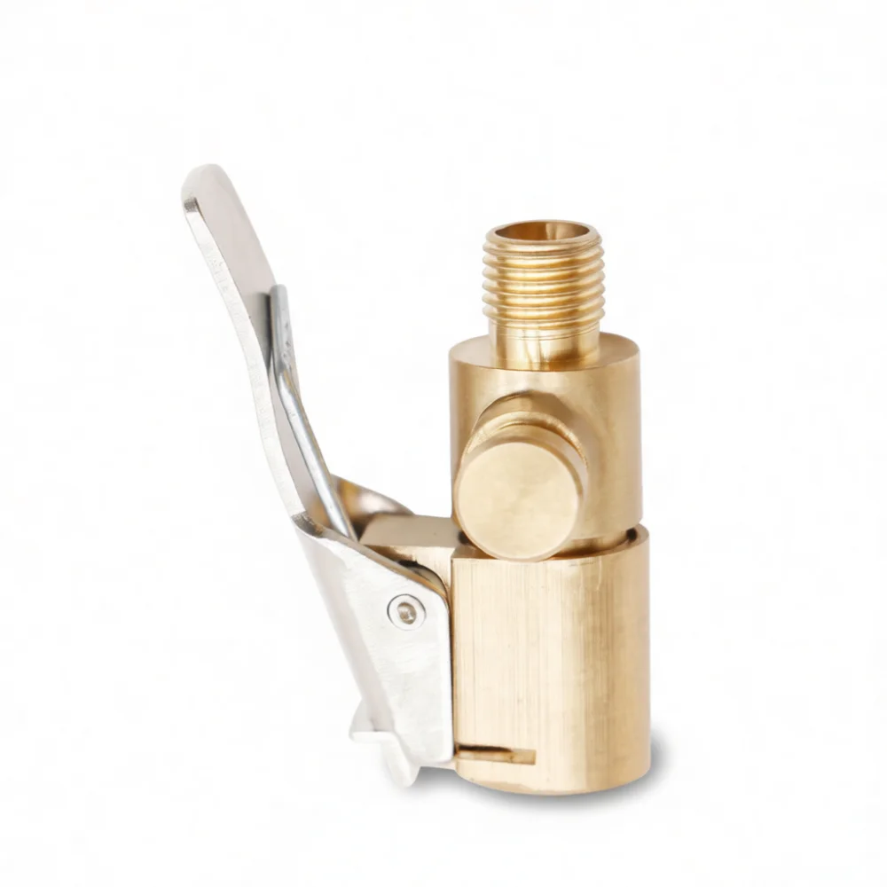 Portable Car Tire Inflator Adapter With Pressure Release Valve Brass American Valve Connector For Vehicle Pump Air Hose - view 3