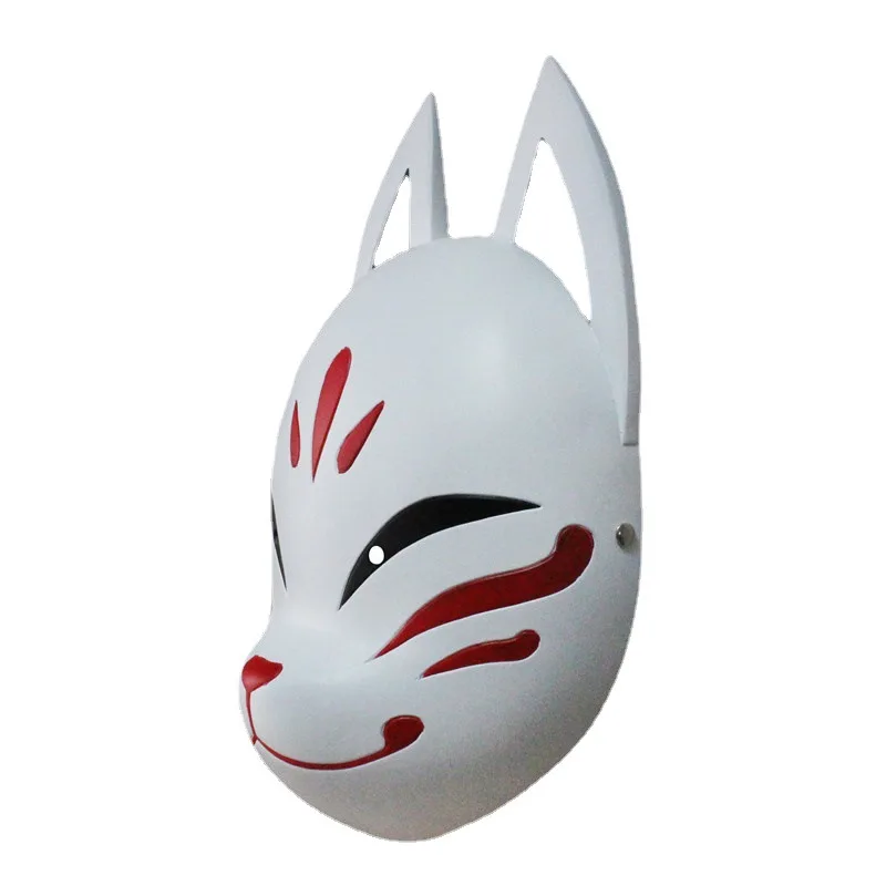 Genshin Impact Hanachirusato Cosplay Fox Mask Wig Kazari Hanachiru Sato Mask Miko Halloween Carnival Japanese Facial Props