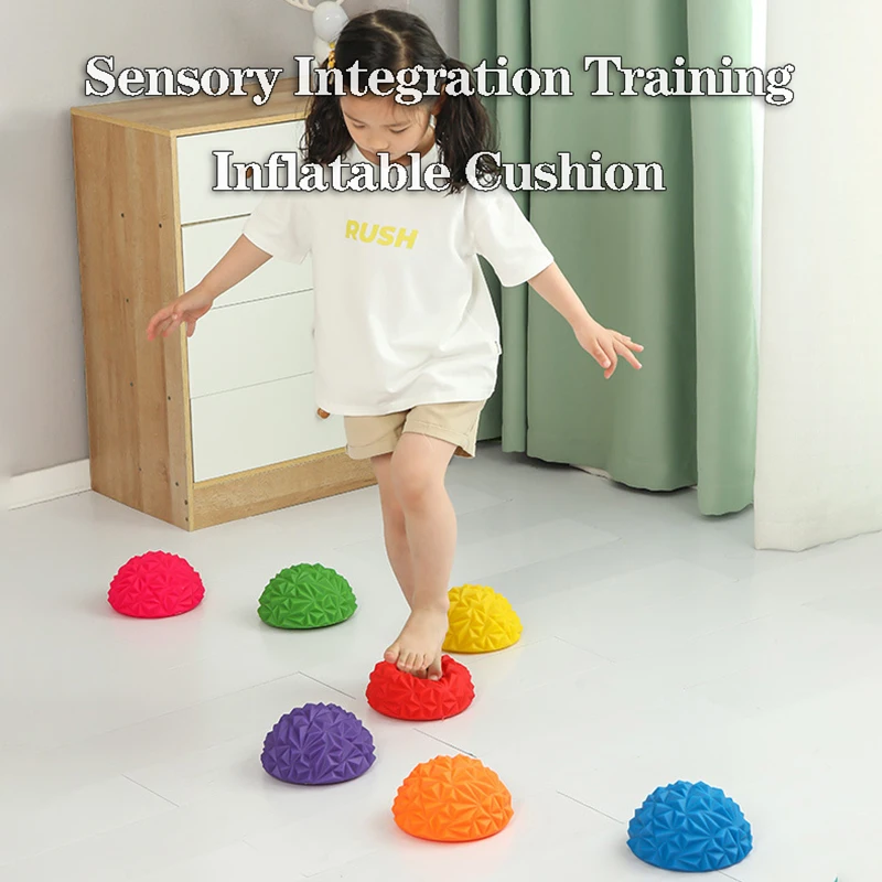 Bambini cuscino sensoriale gonfiabile giocattoli sportivi Stepping Balance Stones Training Massage Ball PVC Sensorial Autismo Social Games