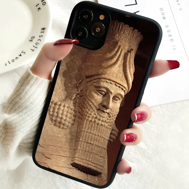 5 5S SE 2020 Phone Cover Case for iPhone 6 6S 7 8 PLUS X XS XR 11 12 13 MINI 14 PRO MAX Rubber Lamassu Assyrian Mesopotamian