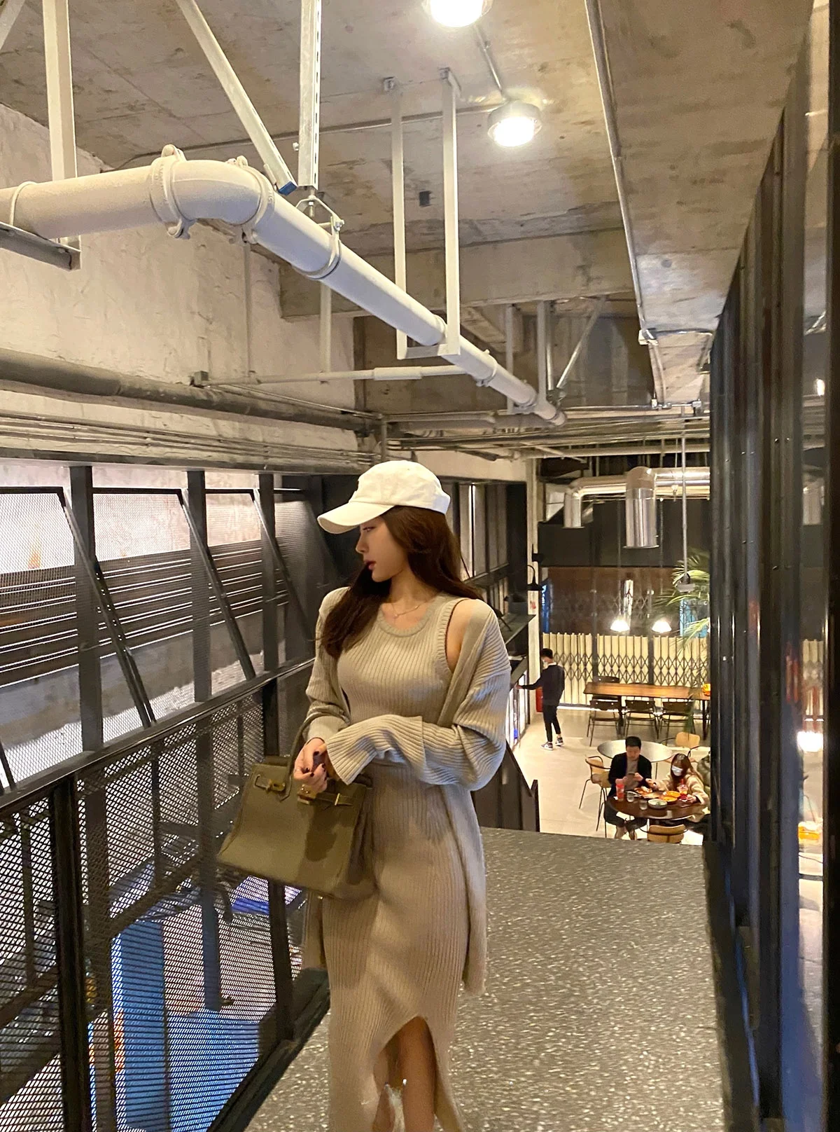 

Вязаный комплект из жилетки и юбки Ele: повседневный кардиган и юбка-обертка из смесового хлопка, весенний модный комплект