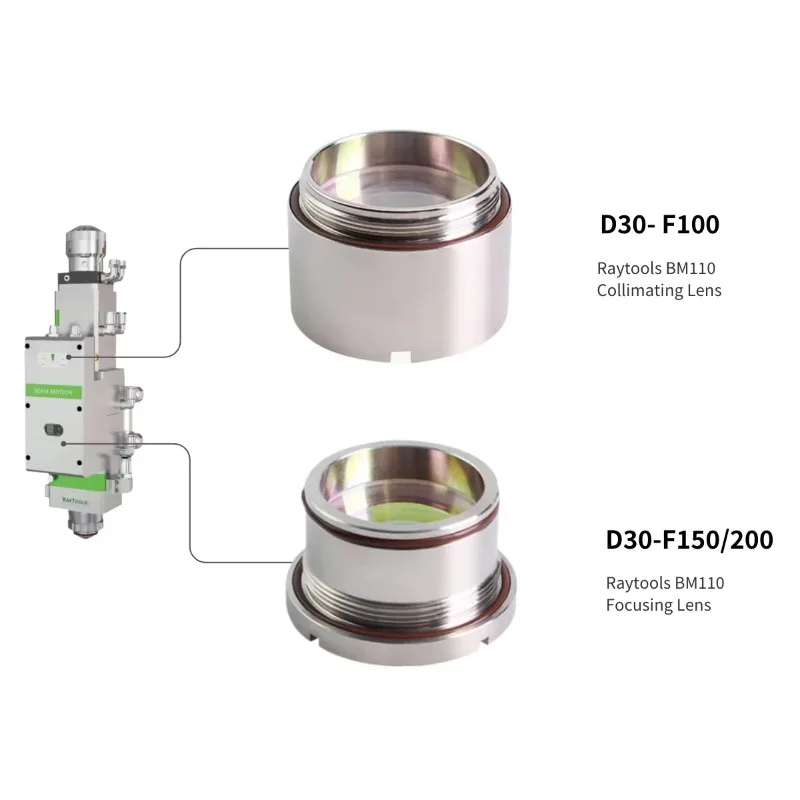 Raysoar Fiber Laser Focusing Lens  Collimating Lens For Raytools BM109 BM111 BM110 BM114 BM115 BT210B BT240S Cutting Head