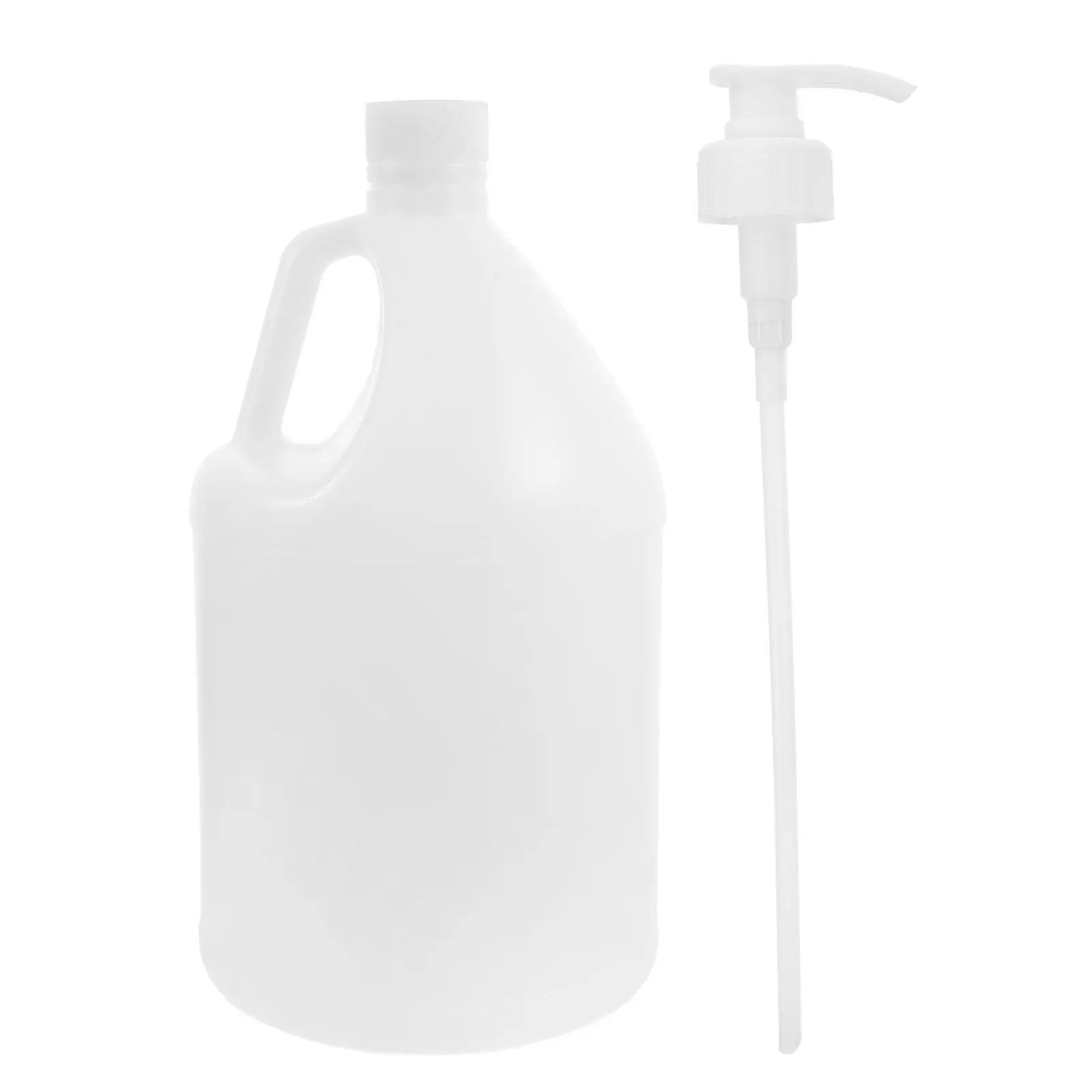 1Set Gallon Jug Plastic Bucket 4L Portable Storage Bottle Empty Container Water Liquid Bottle Pump Head for Camping