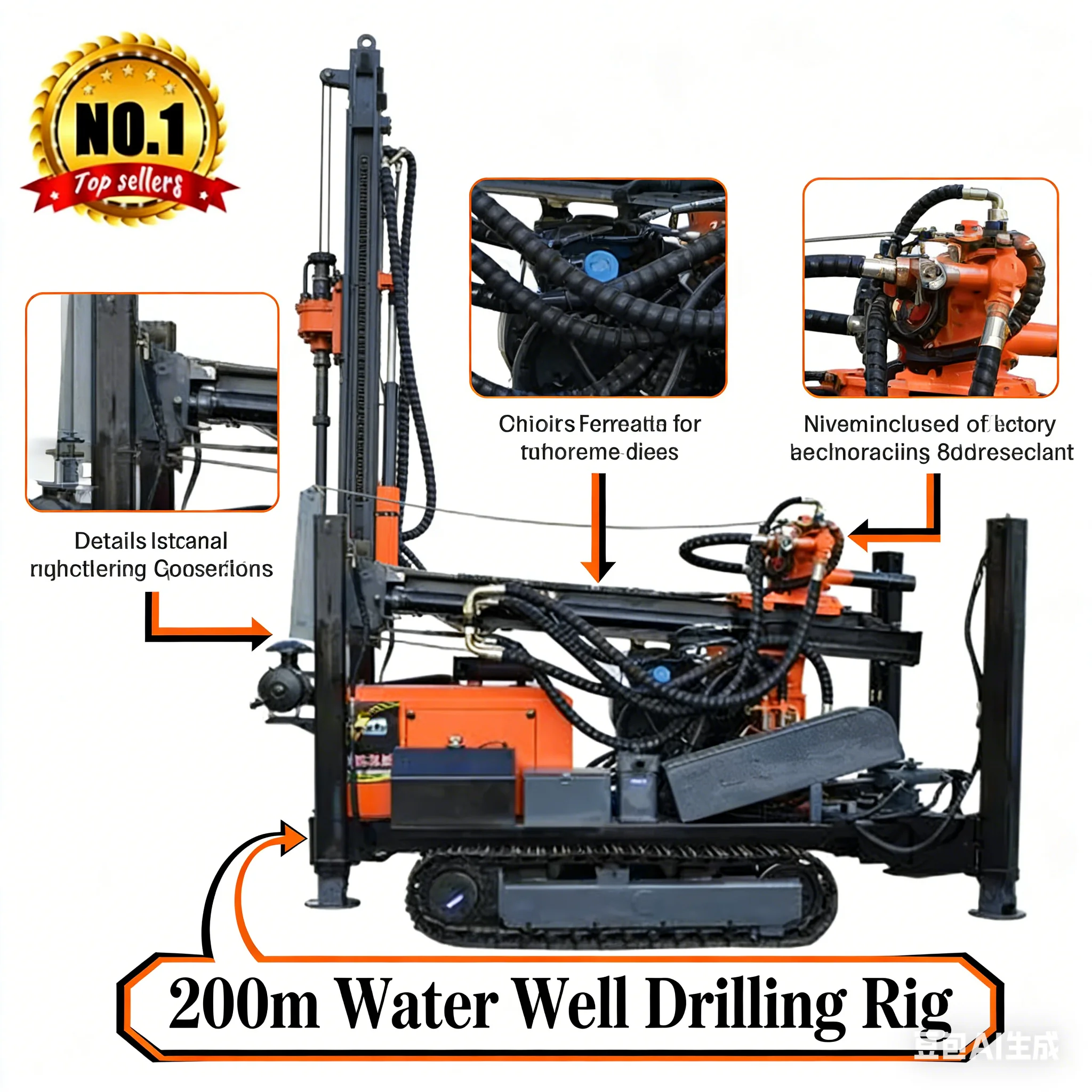 Customized Mini Trailer Mounted Portable Shallow Water Borewell Water Well Drilling Rig With OEM Available Precision Geological