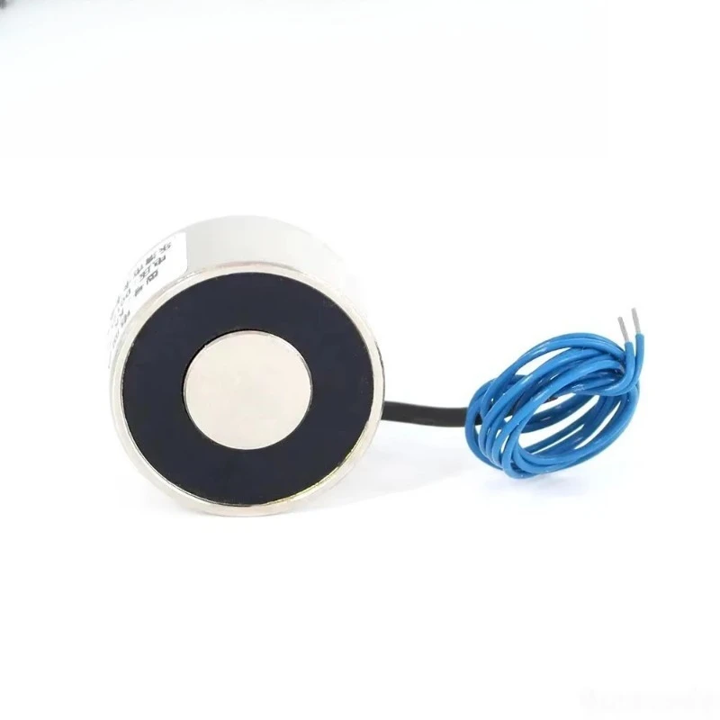 34*18 Round Electromagnet DC Waterproof Holding Magnet 18kg Suction Electromagnetic Coil For Lifting Automation Equipment