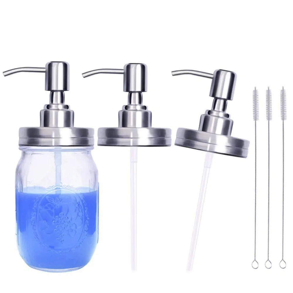 

2Pcs Stainless Steel Soap Dispenser Pump Replacement Lid Leakproof Soft Gasket Farmhouse Kitchen Bathroom Laundry Room