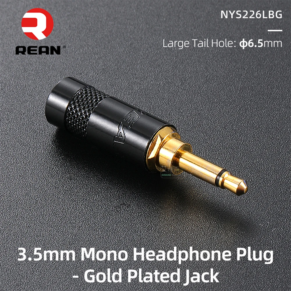 NEUTRIK\'s REAN Jack 3.5mm Mono 2-biegunowe słuchawki do spawania komputera wtyczka pozłacany syntezator dźwięku AUX wtyczka DC NYS226