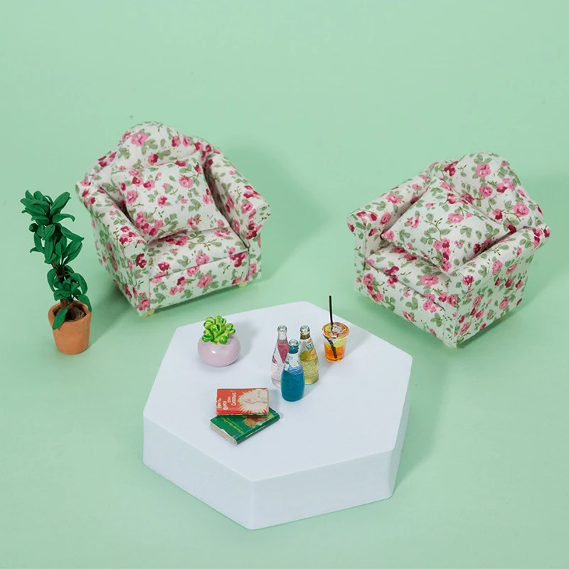 1PC casa delle bambole mini divano in stile europeo modello casa delle bambole mini accessori per la decorazione dei mobili