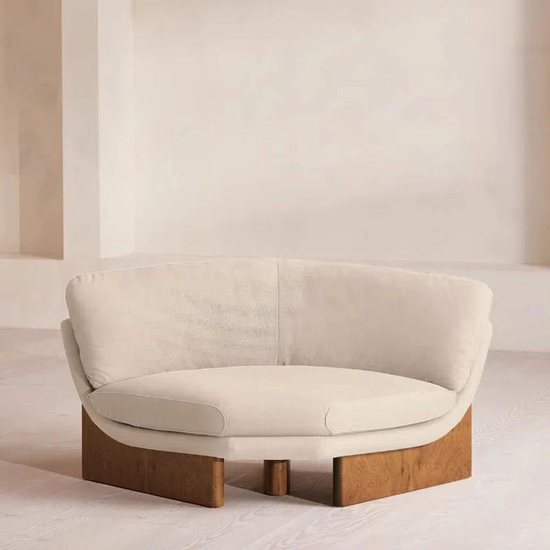 Luxury solid wood frame upholstered indoor leisure chair leisure chair