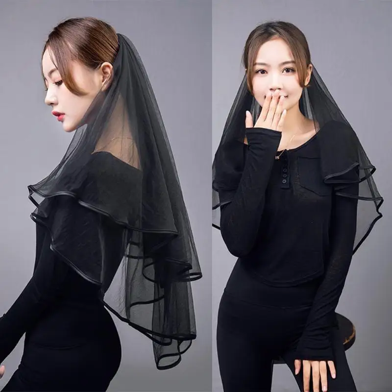 

A52E Formal Wedding Veil 60-80cm Bridal Party Costume Women Lady Headwear