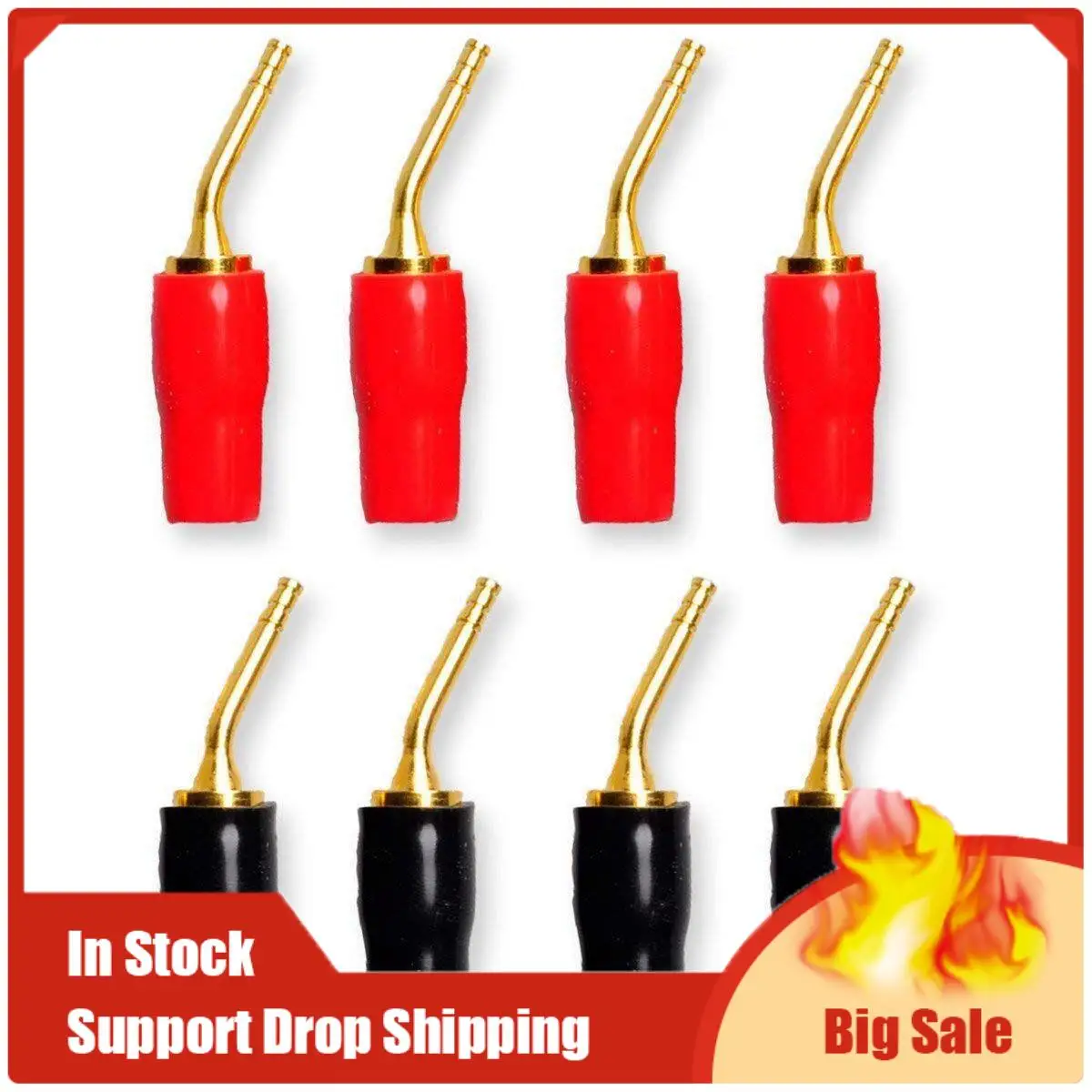 10 أزواج من 10 أزواج من دبوس توصيل الموز 2 مم، موصل كابل مكبر الصوت و5 أزواج من سدادات الموز، موصلات، برغي مفتوح Ty