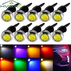 10PCS 18mm Auto Led Eagle Eye Silver Shell Bulb DayTime Running Turn Signal Backup Parking Lamp Fog Light Waterproof Multicolor