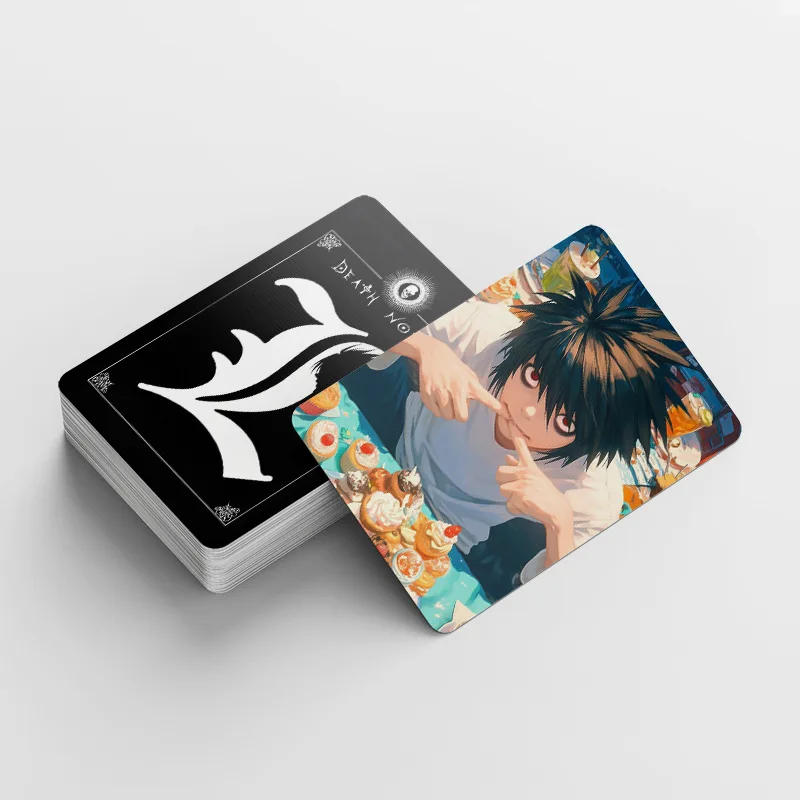 Death Notebook Lomo Card 1Pack/92PCS 60PC Mini Cards 32PC Stickers Japanese Anime Fan Collection Lomo Cards Postcards Photo Gift