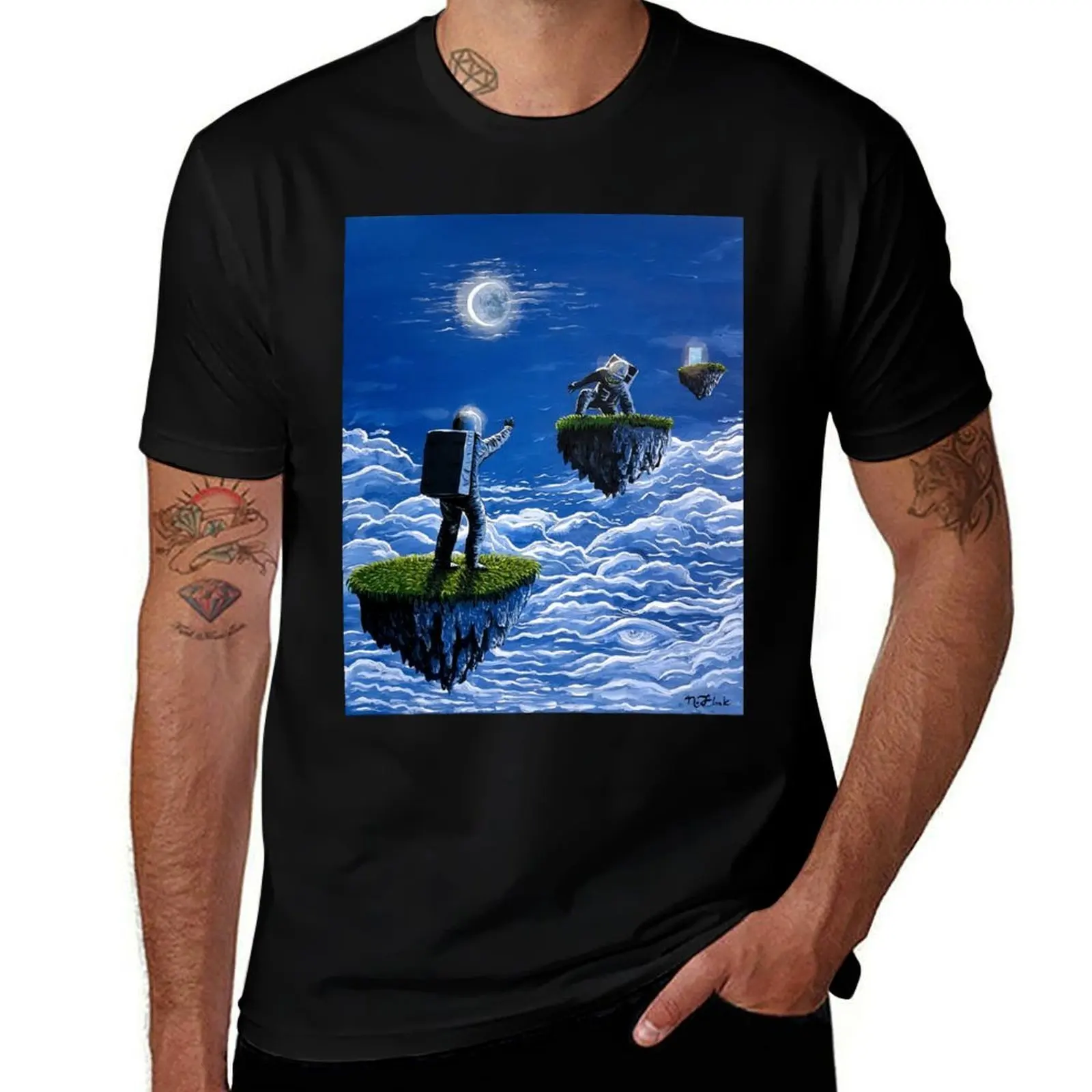 Emerald Islands #2 T-Shirt Large Size Casual Short Sleeve Top T-Shirt