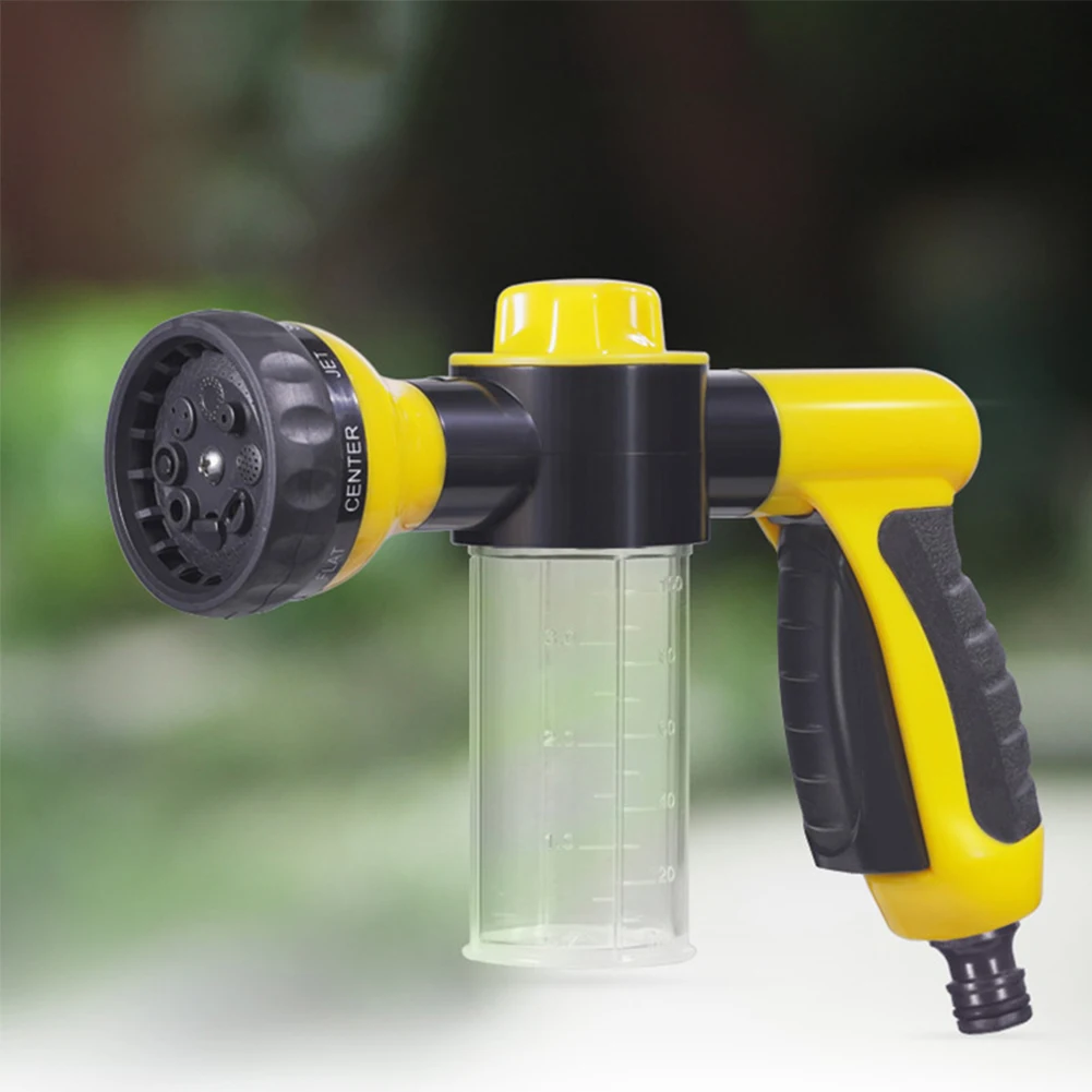 High-Pressure Water Gun Multifunctional Garden Watering Jet Spray Adjustable Soap Dispenser Bottle Automobiles Cleaning Tool