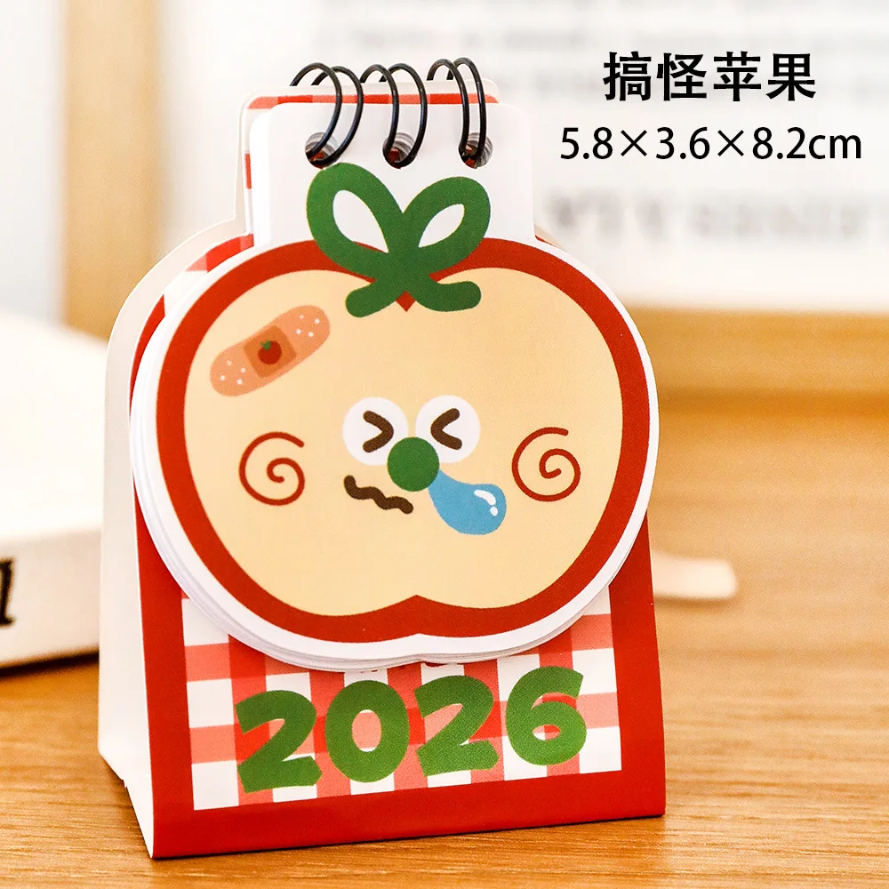 

Настольный календарь на 2026 год, милый фруктовый планировщик на 2026 год, ежемесячный настольный календарь для домашней студии, школы, общежития, учебы, работы, учителя, взрослых