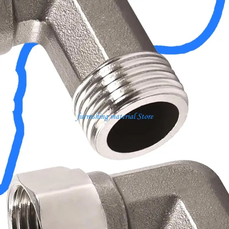 

Y5GD 2pcs Stainless Steel 90 Degree Elbow Fitting for Bathroom and Garden Hoses