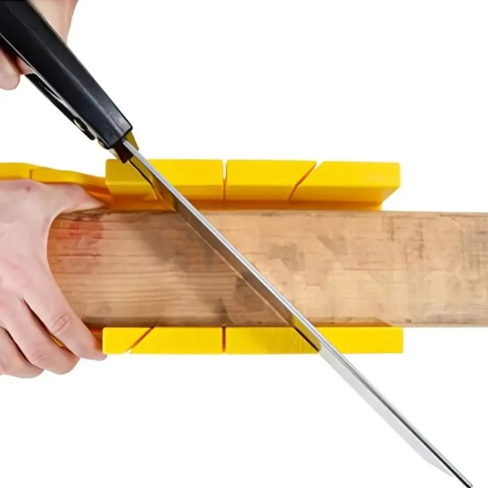 Guida per segare il taglio del legno da 45/90 gradi Scatola per seghe mitra durevole Utensile da taglio obliquo antiscivolo resistente all'usura Lavorazione del legno