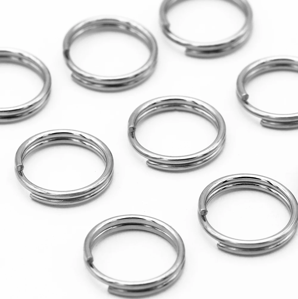 100 Pieces Stainless Steel Key Ring Jump Ring Split Ring Jewelry Connection Ring DIY Keychain Pendant Accessories image 3