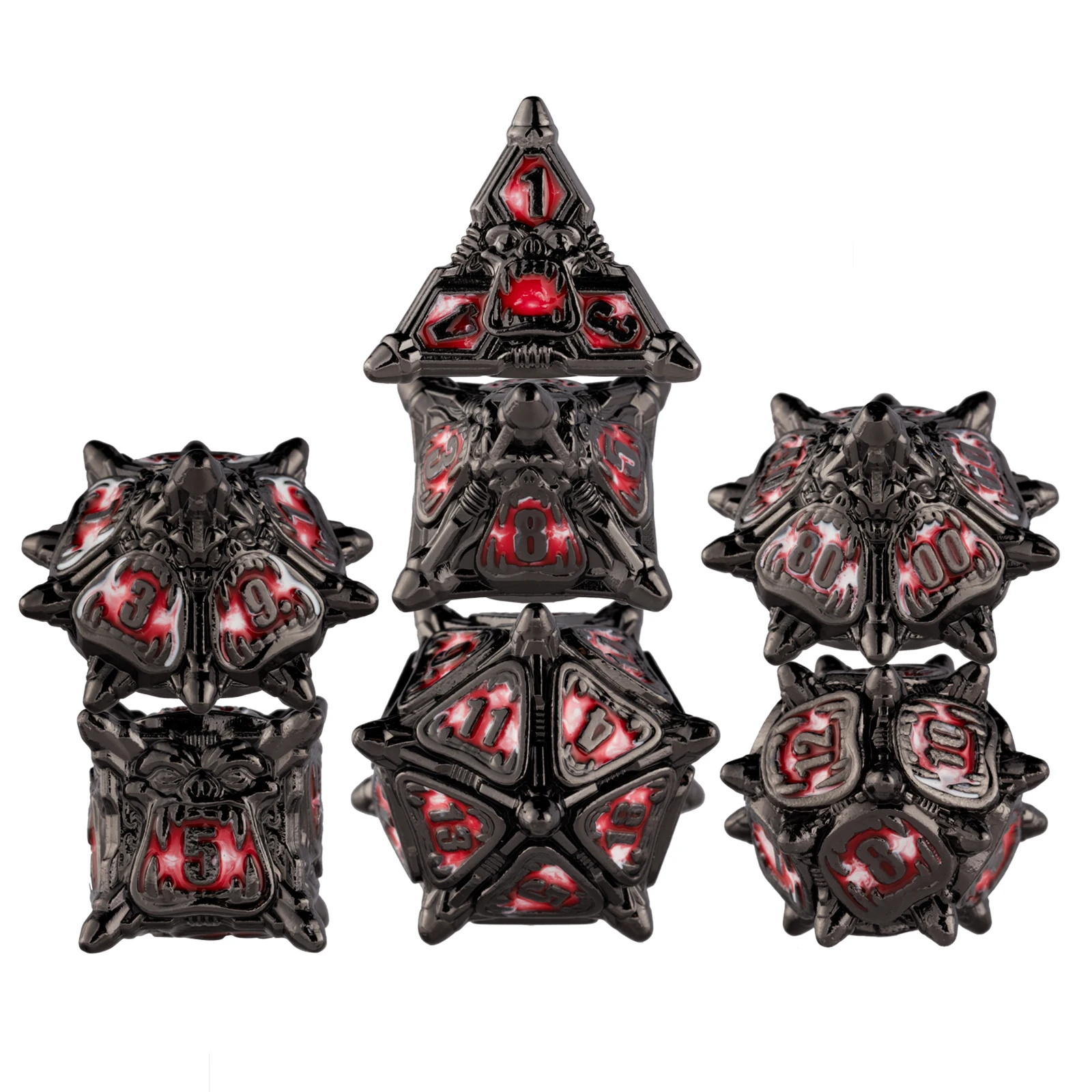 DND Metal Dice Set para DND RPG Dice, D4, D6, D8, D10, D12, D20, DND Role Playing Games, Dados poliédricos para Dungeons and Dragons Board Game