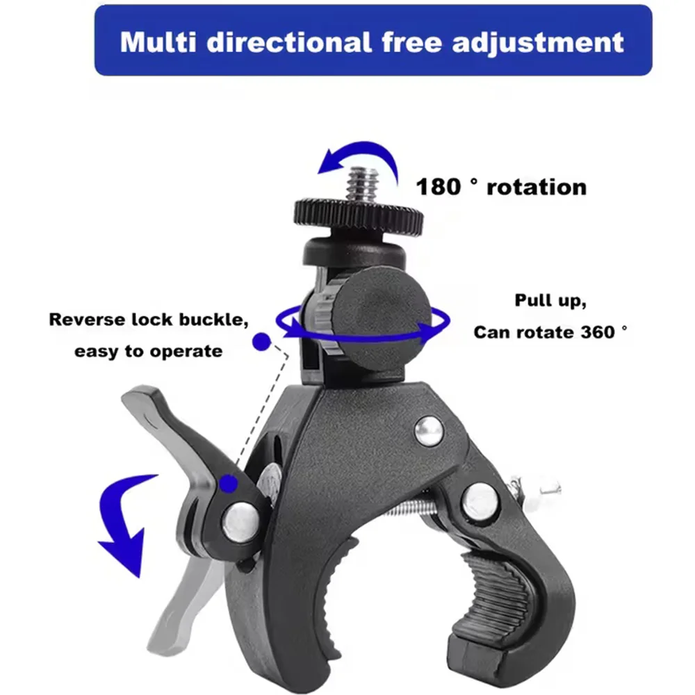 1/2pcs Microphone Crab Clamp Mount for Mic Stand&Drum Rim, Adjustment 5/8 to 3/8 Thread Mic Clip, Drum Mic Clip Holder