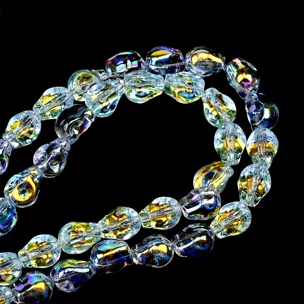 20pcs 10mm Skull Shape Crystal Beads Transparent Glass Beads for Jewelry Making Diy Earrings Bracelet Necklace Accessories 10mm view 2