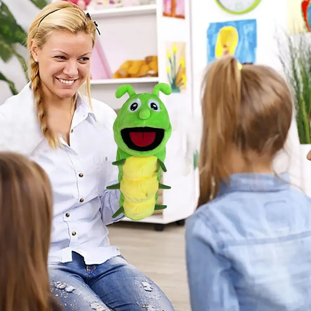 Handpuppen Kinderspielzeug Plüsch Insekten Tier Raupe Marienkäfer Handpuppen Puppe Familie Geschichtenerzählen Rollenspiel Fingerspielzeug – Detail 3
