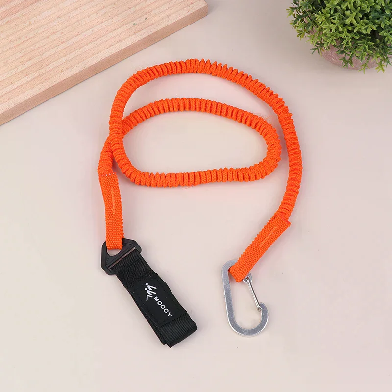 Pole Coiled Elastic Lanyard Cord For Kayak Paddle, Adjustable Rowing Boat Gadget