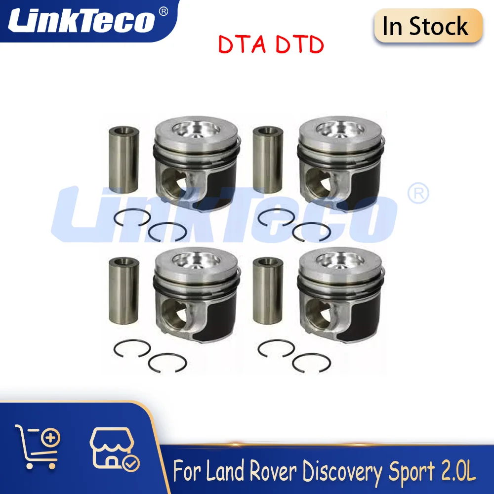 Engine Parts Piston Kit With Piston Ring Fit 2.0 L 204DTA 204DTD For Land Rover Discovery Sport Range Rover Velar Evoque 2.0T