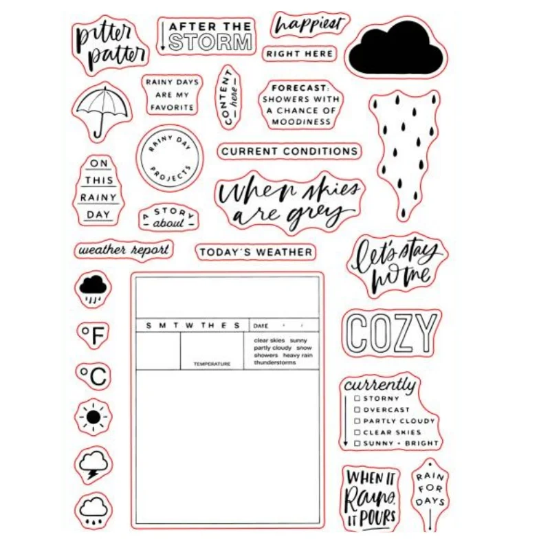

English Clear Stamp Seal For DIY Scrapbooking Photo Album Decorative A5001