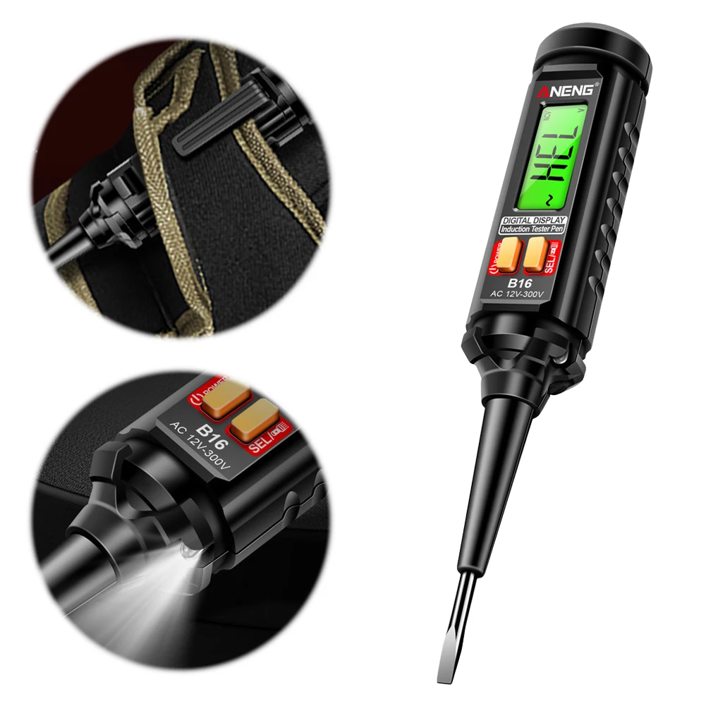 

AC 12V-300V Non-Contact Voltage Detector Digital NCV Voltage Tester Electrical Pen Smart Induction Test Pen Live Wire Tester