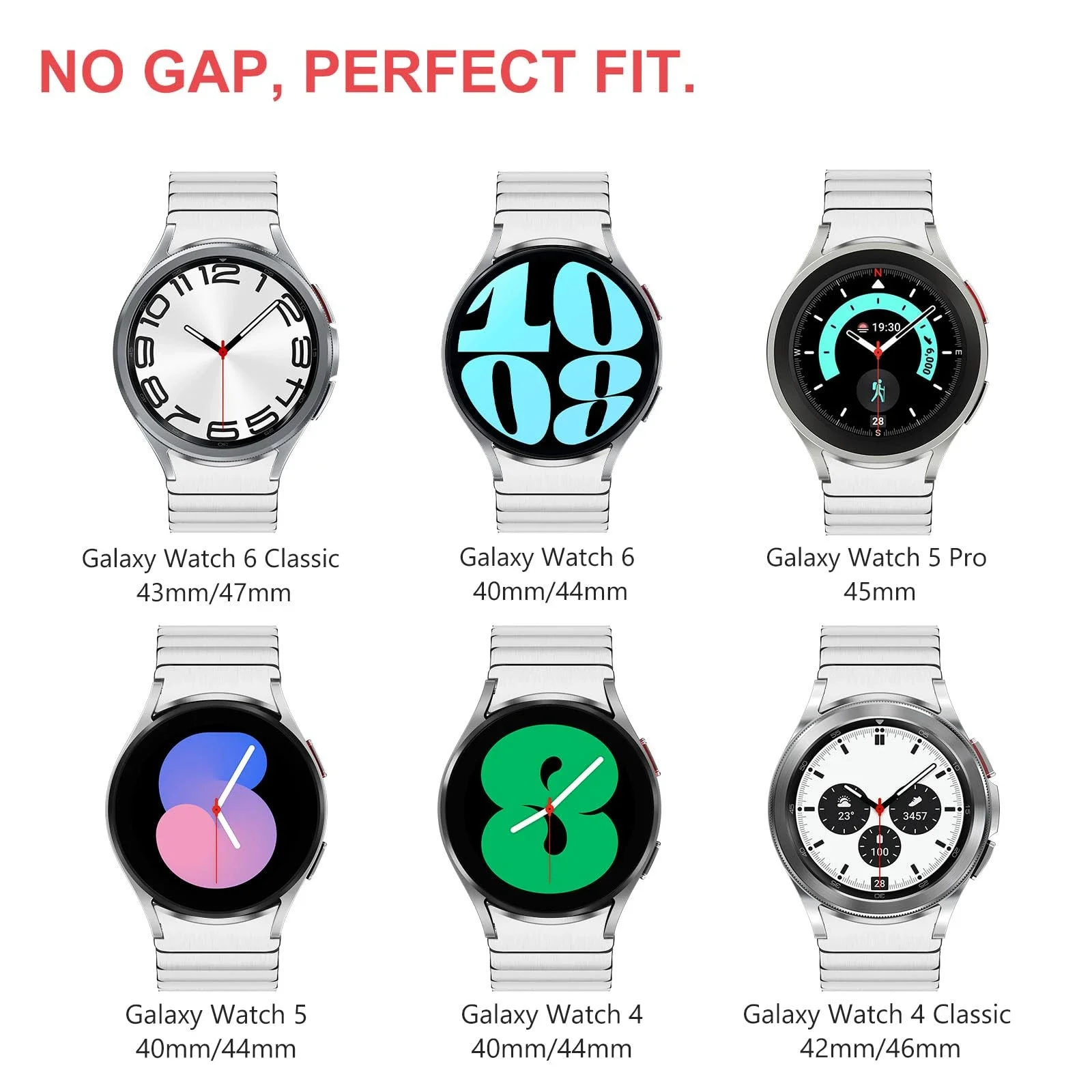 Magnetic Titanium Color Bracelet for Samsung Galaxy Watch 6/5/4 40 44MM Classic 43mm 47mm 42 46mm 5 Pro 45mm Luxury No Gaps Band