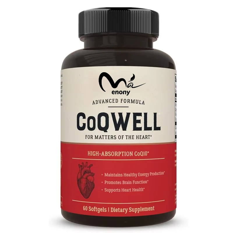 

Natural Coenzyme Q10 for Heart Health and Energy Support, Antioxidant High Absorption,60 Vegetarian Soft Capsules -30 Day Supply