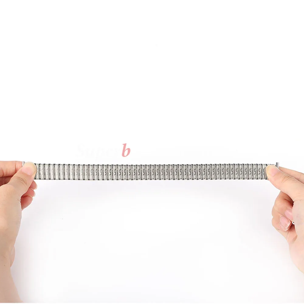 12 14 16 مللي متر 18 مللي متر 20 مللي متر حزام الساعات المرن الفولاذ المقاوم للصدأ قابل للتعديل حزام ساعة اليد الرجال النساء تمتد توسيع معصمه اكسسوارات