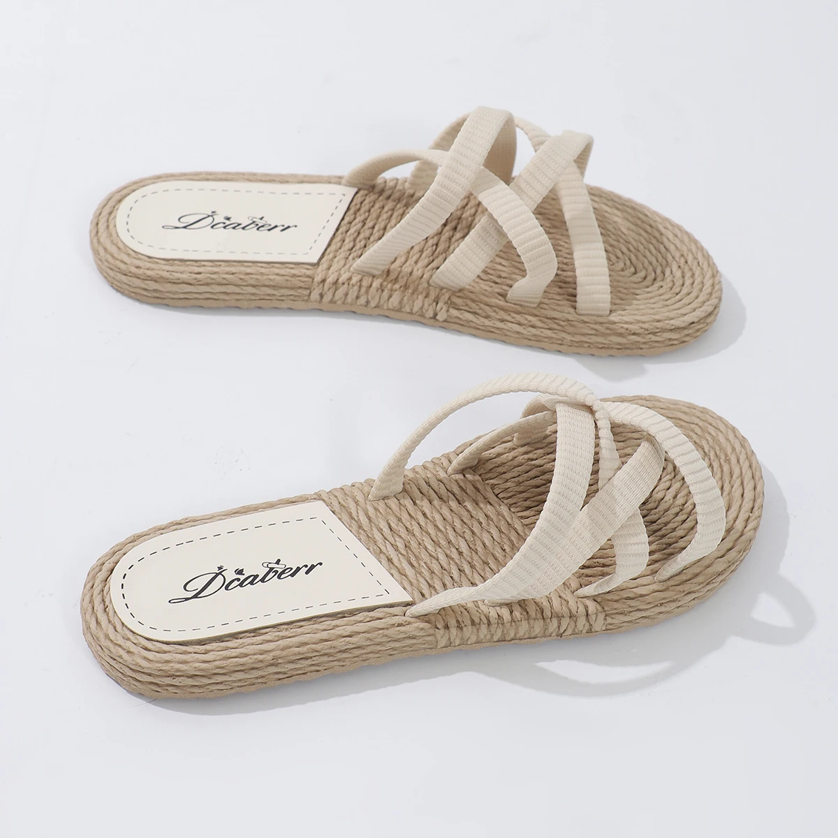 Women's fashion trend anti-slip wear lightweight cool soft soled flat slippers