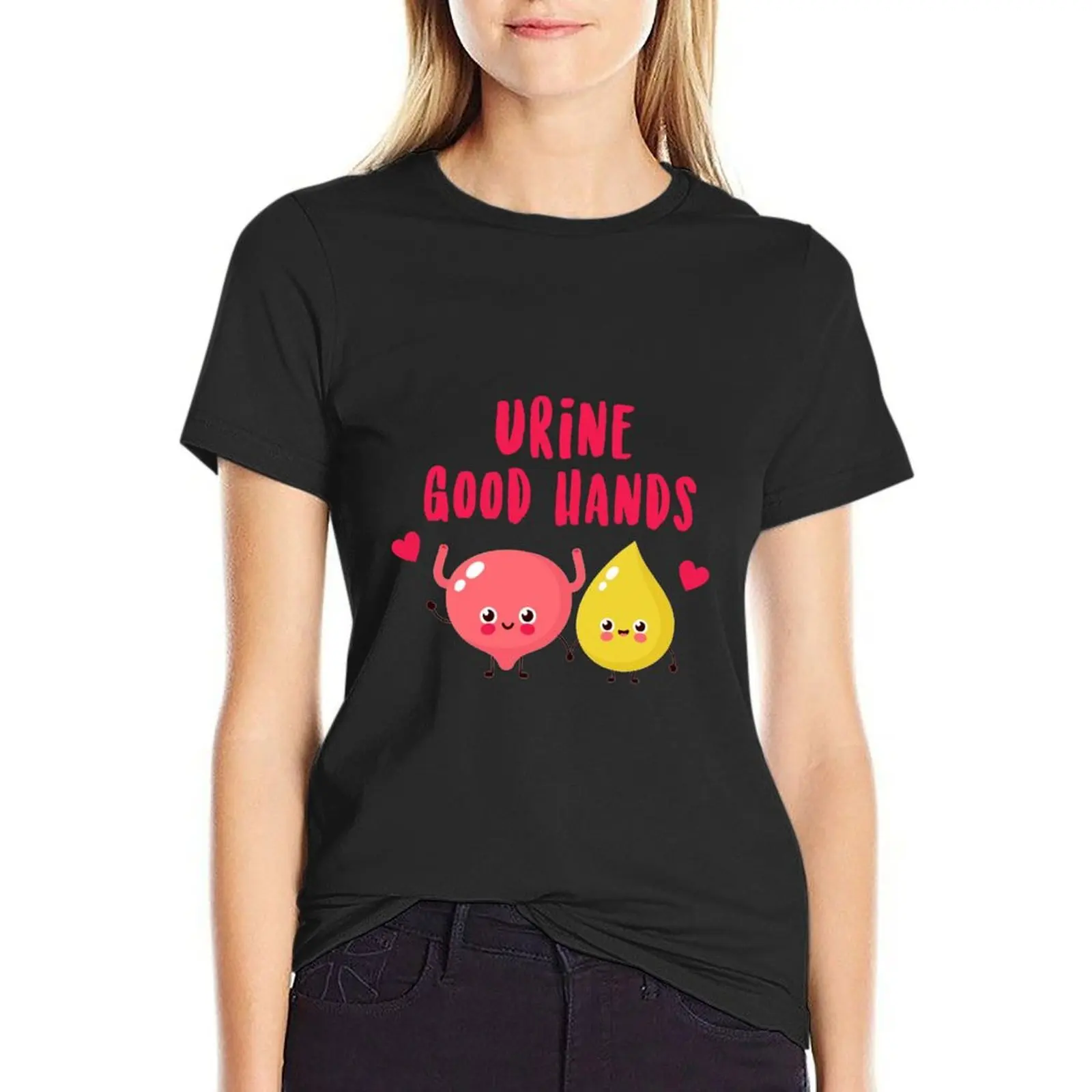 

Urine Good Hands [medical, nursing puns] T-Shirt plus size tops tops korean fashion tops Women