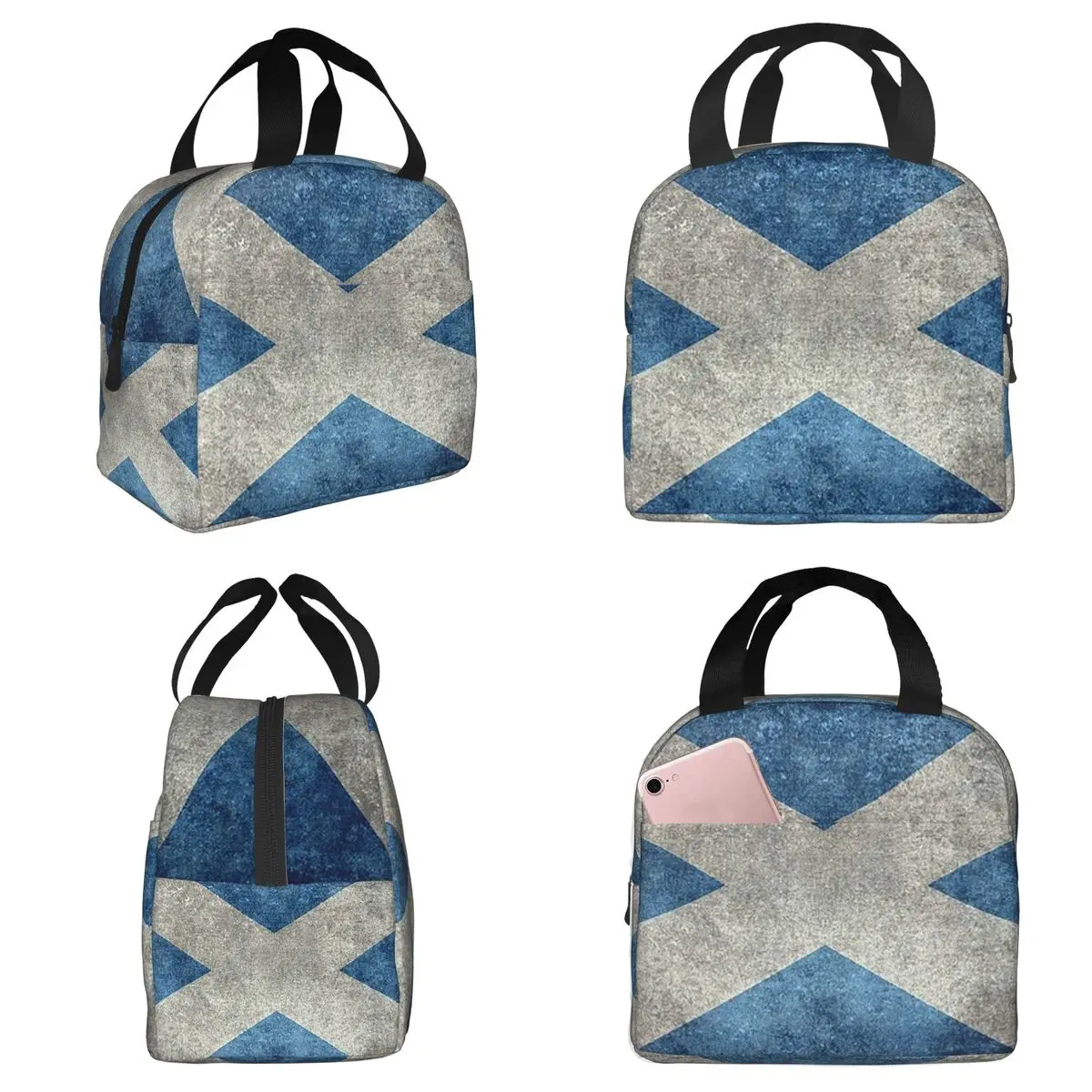 Flag Of Scotland - Grungy Vintage Version Insulated Lunch Bag for Women Office Cooler Thermal Food Box Tote Portable