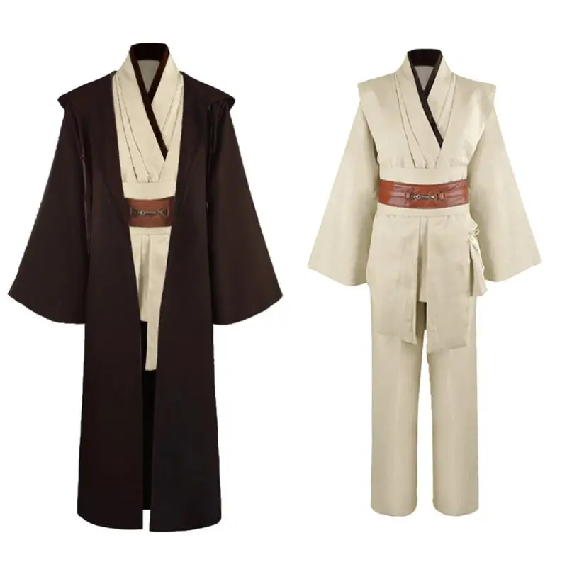 Obi Wan Kenobi Costume Cosplay Jedi Knight Robe Suit Halloween Jedi Performance Costumes