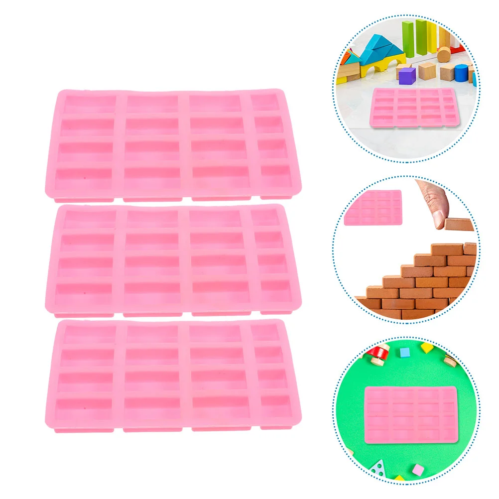 3 uds molde pequeña mesa de arena DIY modelo de construcción de hormigón Material paisajismo Gel de sílice silicona para hacer