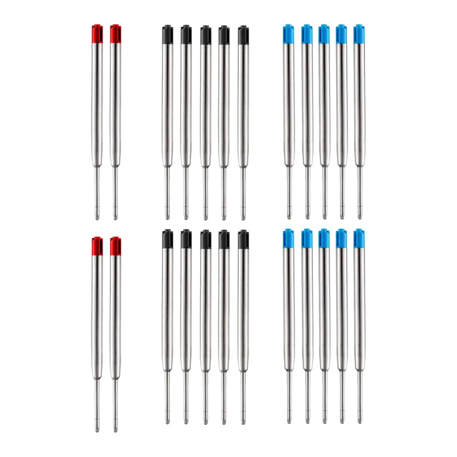 24x Rotating Ballpoint Pen Refills Replace Supplies Metal 1.0mm Line Width G2 9.9Cmx0.6cm Ink Pen for Students