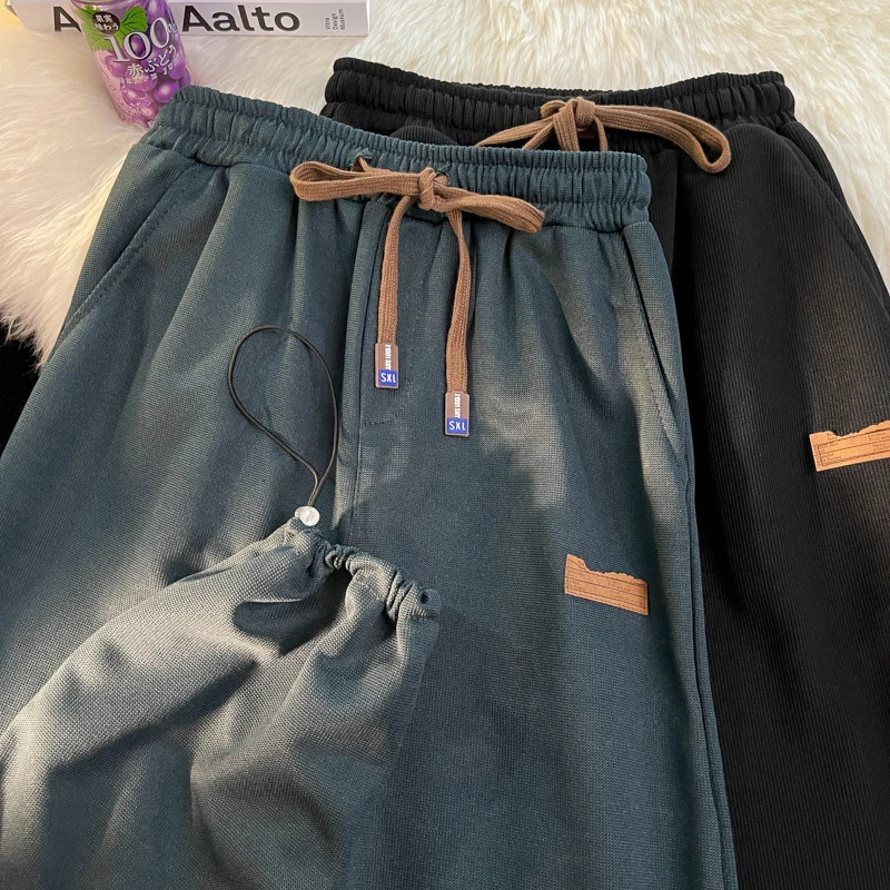 Pantaloni casual da donna più velluto più spesso caldo morbido con coulisse pantaloni dritti tutto-fiammifero pantaloni moda coreana nuovo autunno inverno