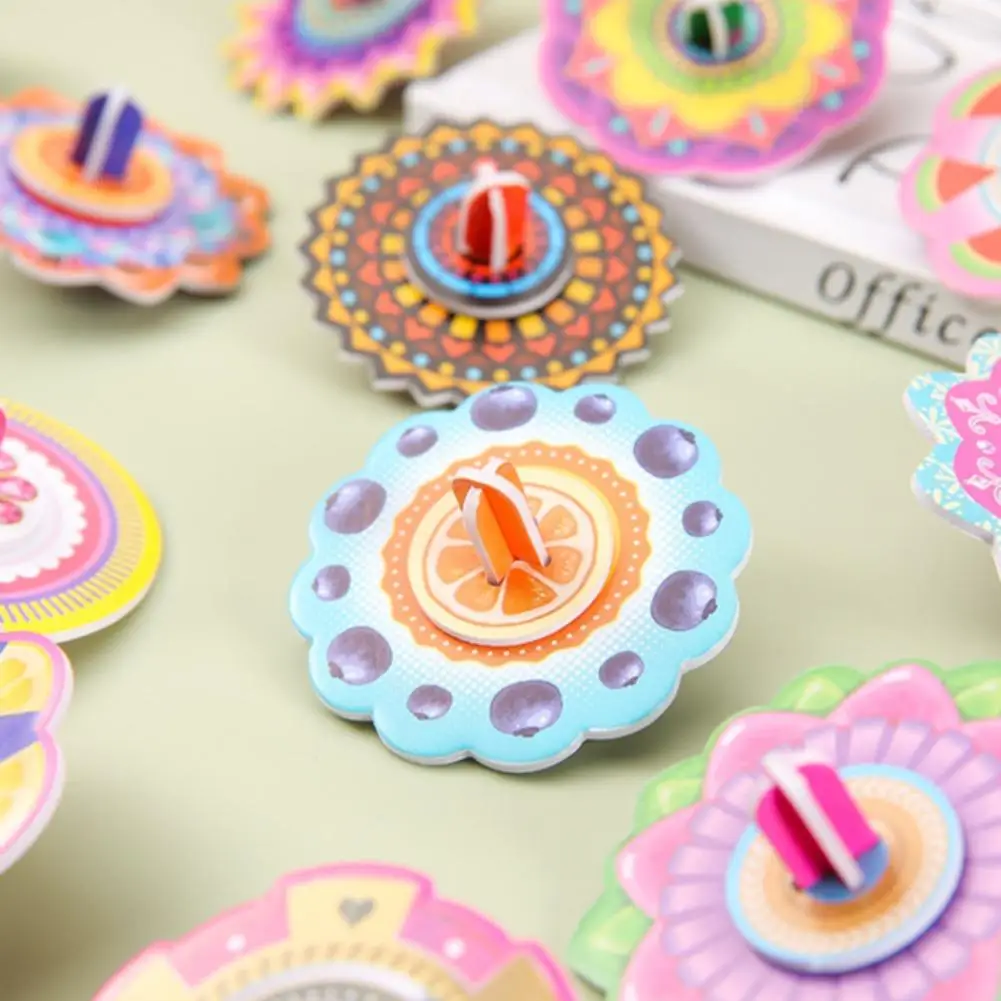30/60/90Pcs DIY Mini 3D Paper Jigsaw Puzzles Gyro Spinning Top Toys For Kids Birthday Party Favors Stress Relief Sensory Toys