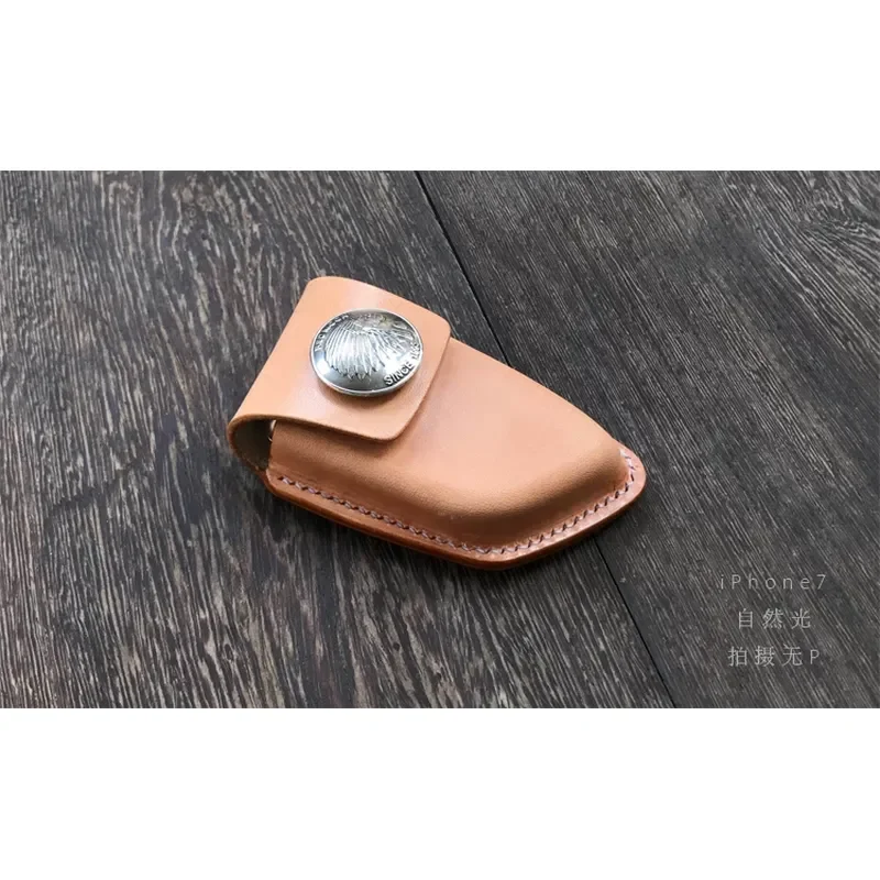 for HJKL for BMW Car Blade Key Cover with Leather Bag Vegetable Tanned Handmade Key Case