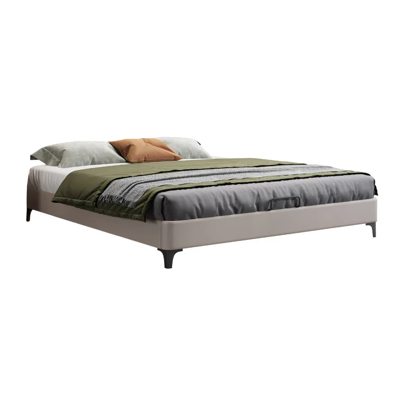 

No bedside suspended bed modern simple single double short bed all solid wood bedroom bay window row skeleton bed frame