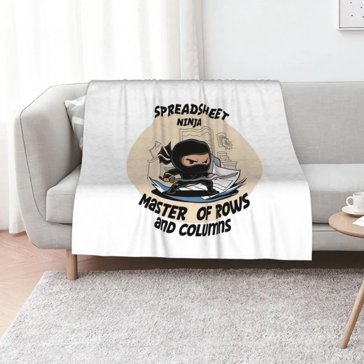 Spreadsheet Ninja: Master of Rows and Columns Throw Blanket Beach Weighted Travel Flannels Sofa Stuffeds Blankets