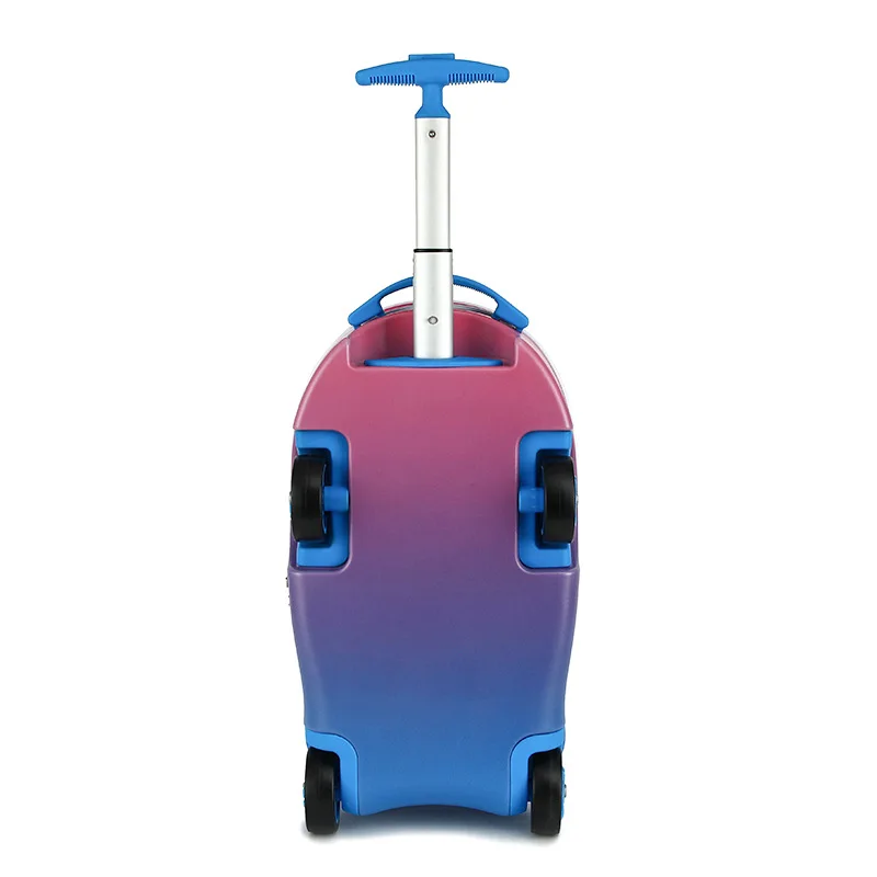 New Kid's Luggage.18-inch Riding Car Rolling Luggage.boarding Password Kids Suitcase On Wheels Suitable For Boys And Girls.