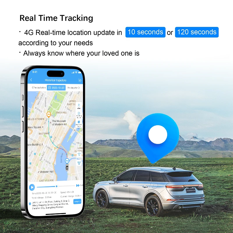 ZOOBII P8-W Mini 4g Modalità di risparmio energetico Localizzatore GPS Dispositivo wireless Localizzatore GPS portatile con forte magnete